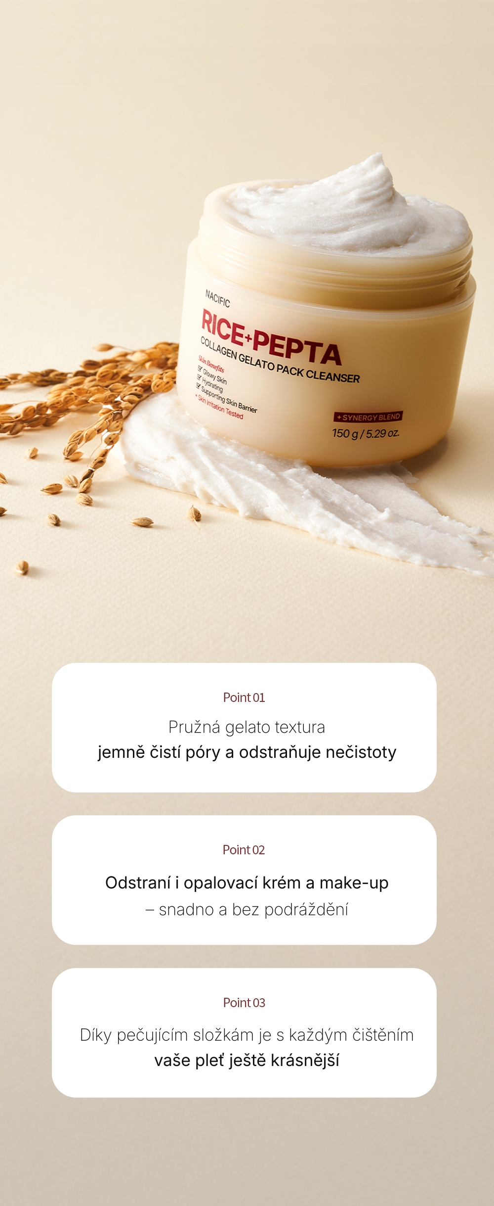 1.1. Detailed Page NACIFIC Rice Pepta Collagen Gelato Pack Cleanser